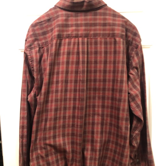 Van Heusen Red Plaid Long Sleeve Button Down Shirt, Size XXL, 18”- 18.5” - Picture 3 of 7